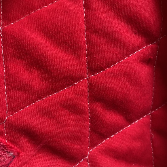 jean tote red quilted interior - Picture 7 of 7